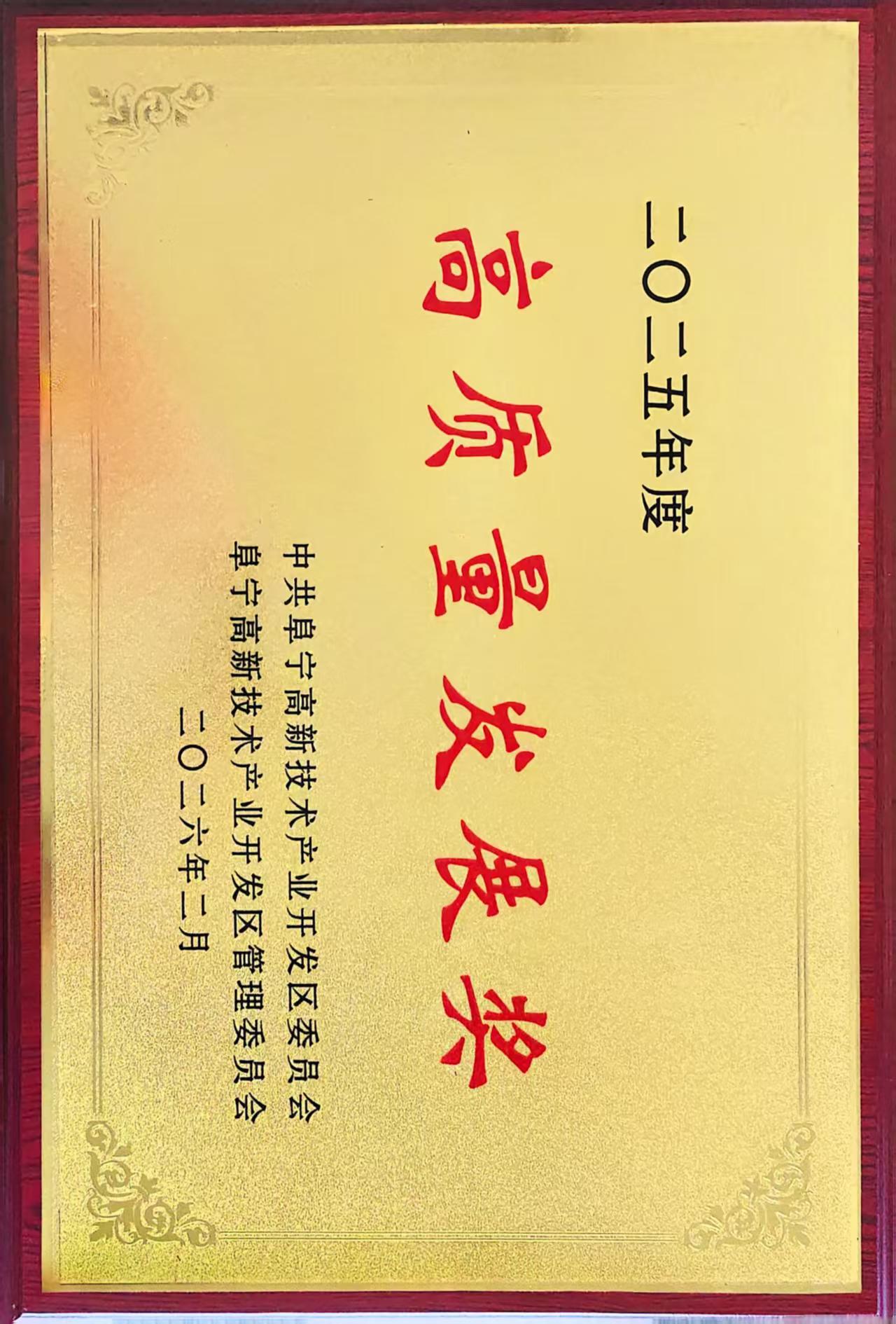 2025年度高质量发展奖